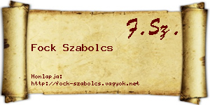 Fock Szabolcs névjegykártya